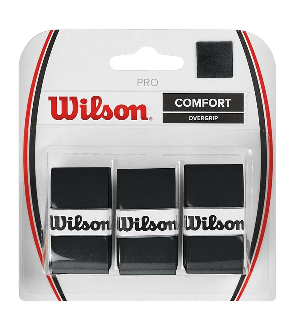 Owijka Wilson Pro Comfort Overgrip czarne 3 szt WRZ4014BK