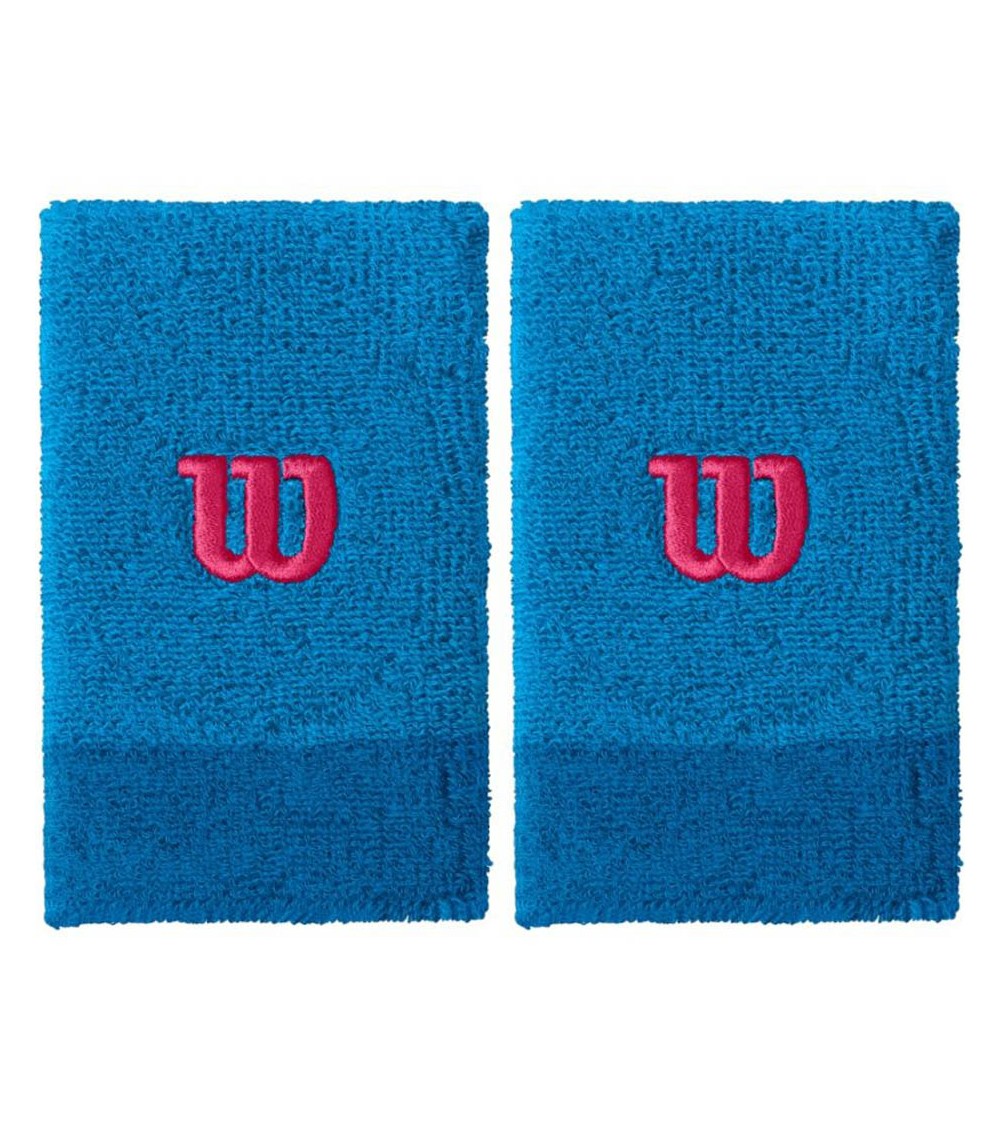 Frotki na rękę Wilson Extra Wide szerokie niebieskie 2szt WRA733514