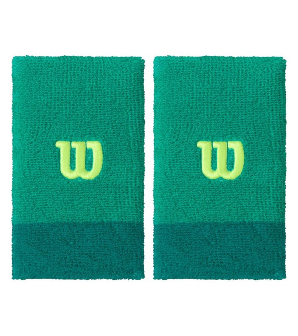 Frotki na rękę Wilson Extra Wide szerokie zielone 2szt WRA733513