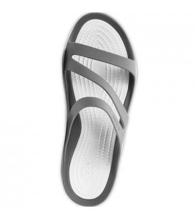Klapki damskie Crocs Swiftwater Sandal W szaro-białe 203998 06X