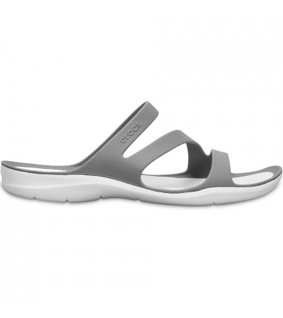 Klapki damskie Crocs Swiftwater Sandal W szaro-białe 203998 06X