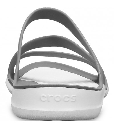 Klapki damskie Crocs Swiftwater Sandal W szaro-białe 203998 06X