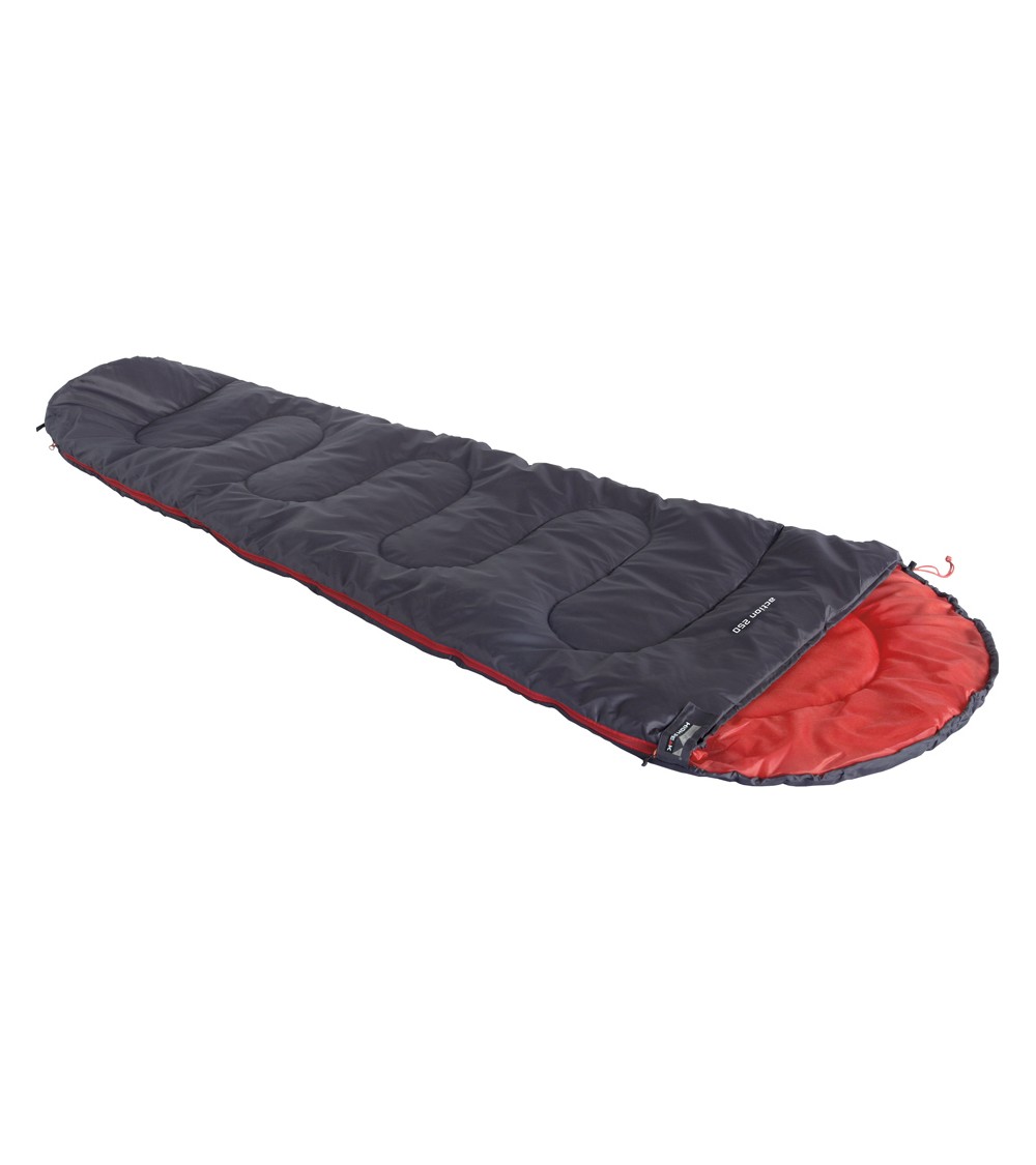 Śpiwór High Peak Action 250 (225x80x50cm) antracytowo czerwony 26021