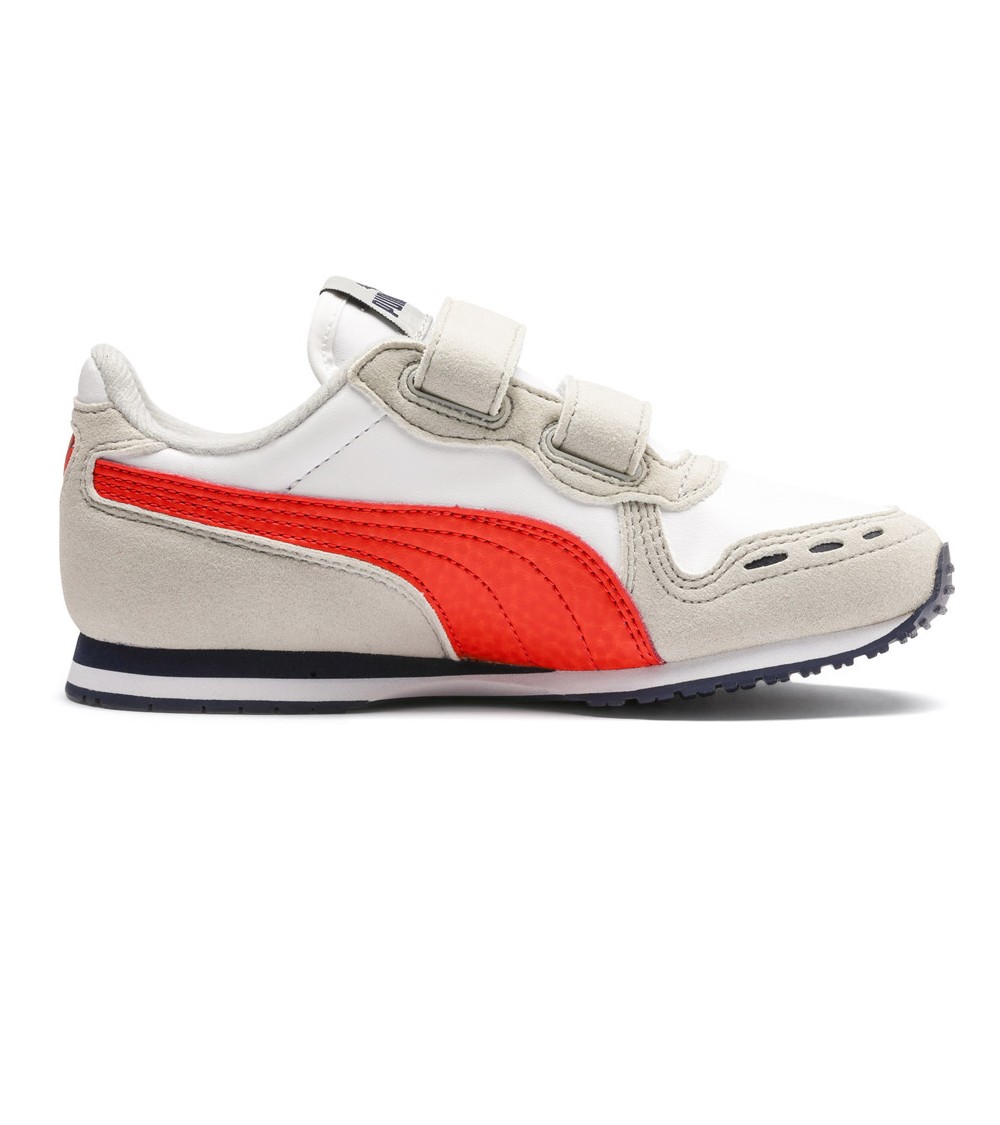 Buty dla dzieci Puma Cabana Racer SL V PS beżowo-czerwone 360732 76