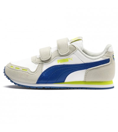 Buty dla dzieci Puma Cabana Racer SL V PS beżowo-niebieskie 360732 77