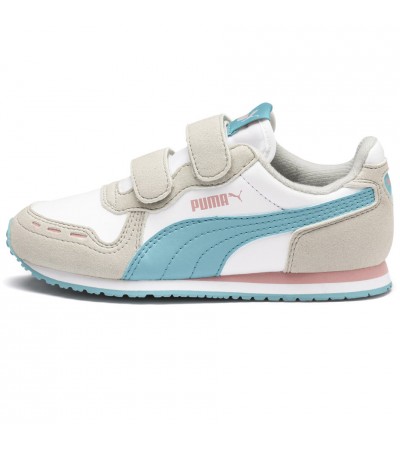 Buty dla dzieci Puma Cabana Racer SL V PS beżowo-błękitne 360732 78