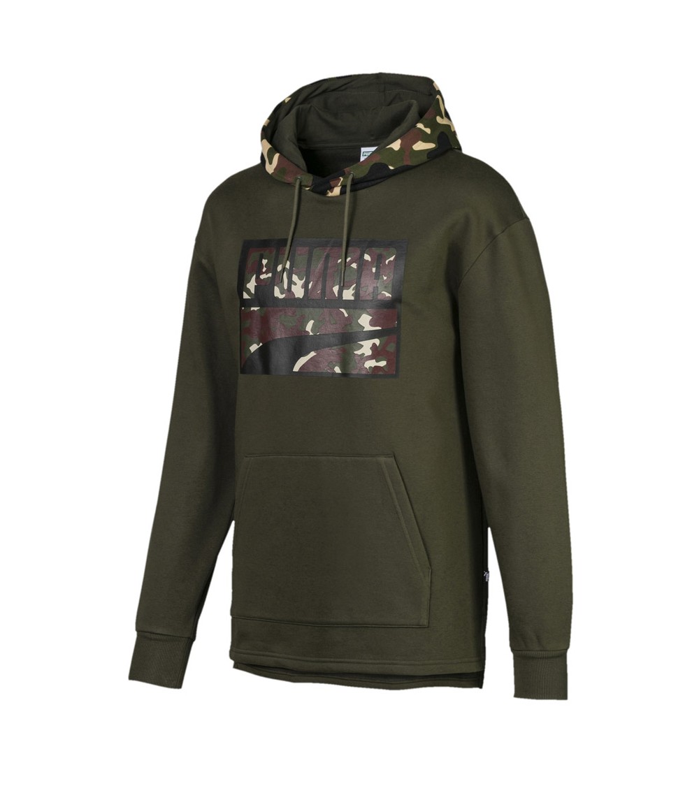Bluza męska Puma Rebel Camo Hoody FL oliwkowa 580555 70