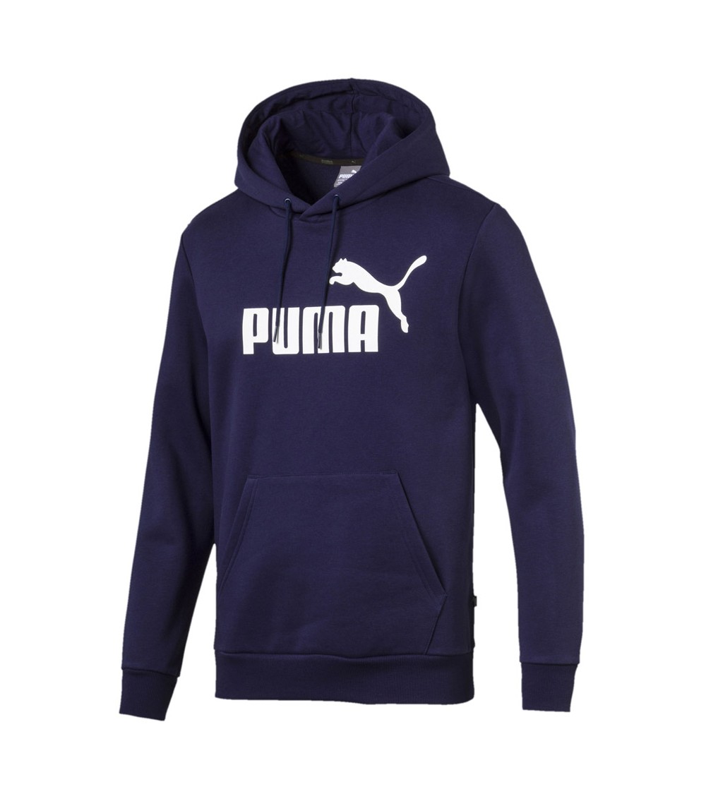 Bluza męska Puma Essentials Hoody Fleece Big Logo granatowa 851743 06