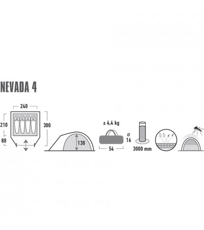 Namiot High Peak Nevada 4 niebieski 10082