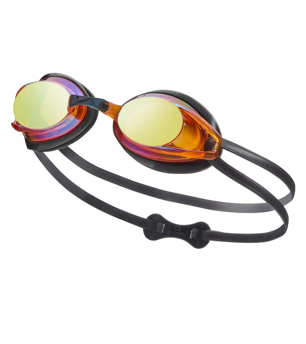 Okulary pływackie Nike Os Remora JR czarno pomarańczowe NESS6156-001