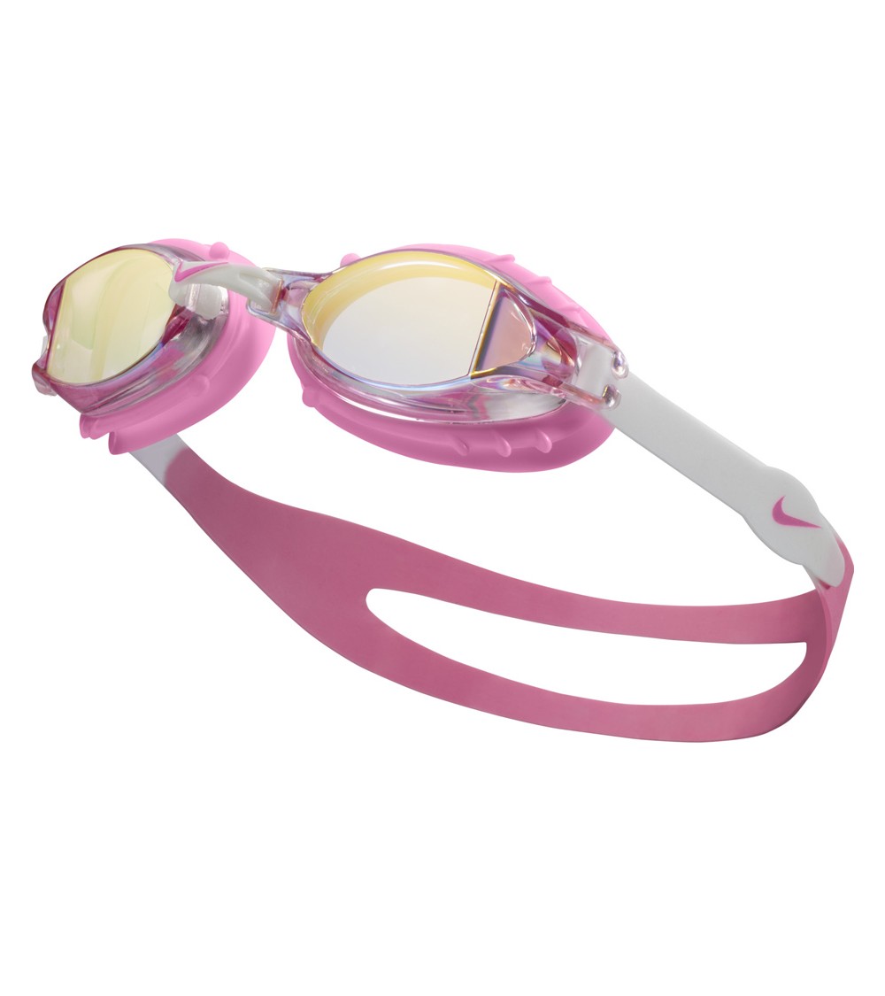 Okulary pływackie Nike Os Chrome JR różowo białe NESS6157-661