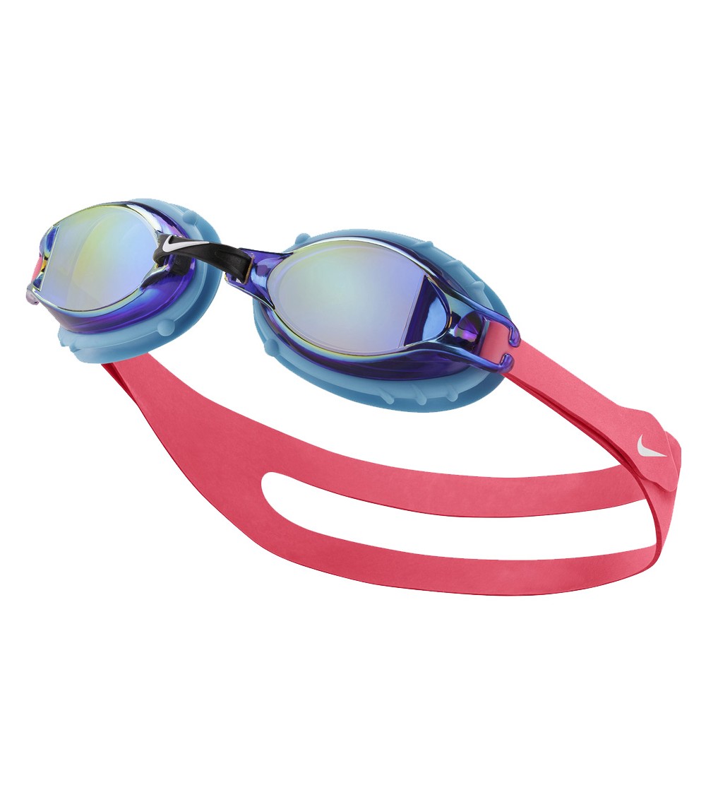 Okulary pływackie Nike Os Chrome JR koralowo niebieskie NESS6157-673