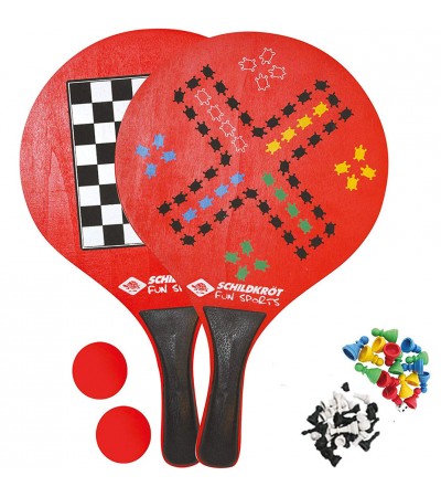 Gra Plażowa Schildkrot zestaw rakietek Beach Ball Games czerwone 970153