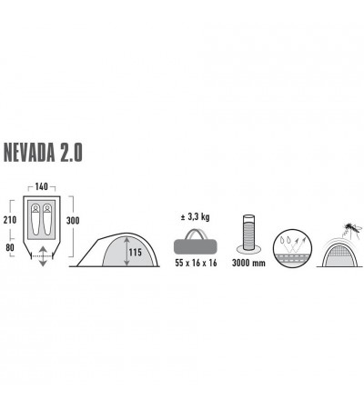 Namiot High Peak Nevada 2 jasnoszary 10196