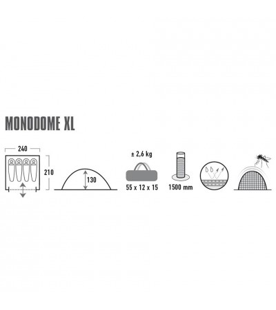Namiot High Peak Monodome 4 czarny 10310