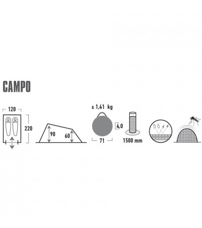 Namiot High Peak Campo czarny 10270
