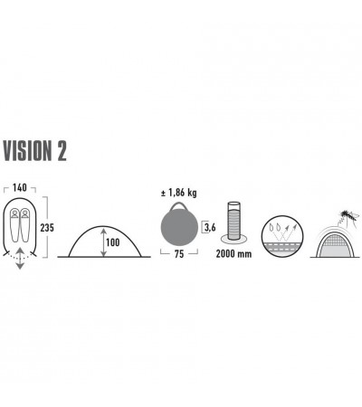 Namiot High Peak Vision 2 czarny 10280