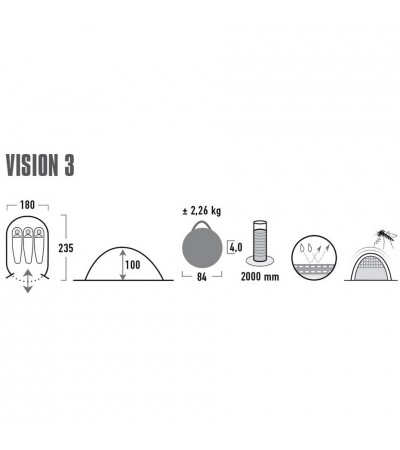 Namiot High Peak Vision 3 czarny 10290