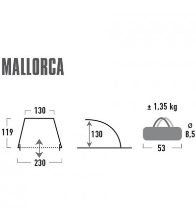 Namiot plażowy High Peak Mallorca niebiesko-szary 10128