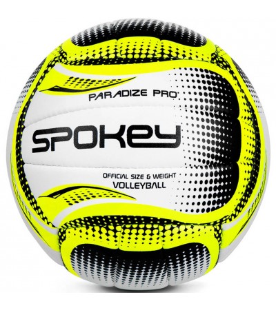 Piłka siatkowa Spokey Paradise Pro biało-czarno-limonkowa 927521