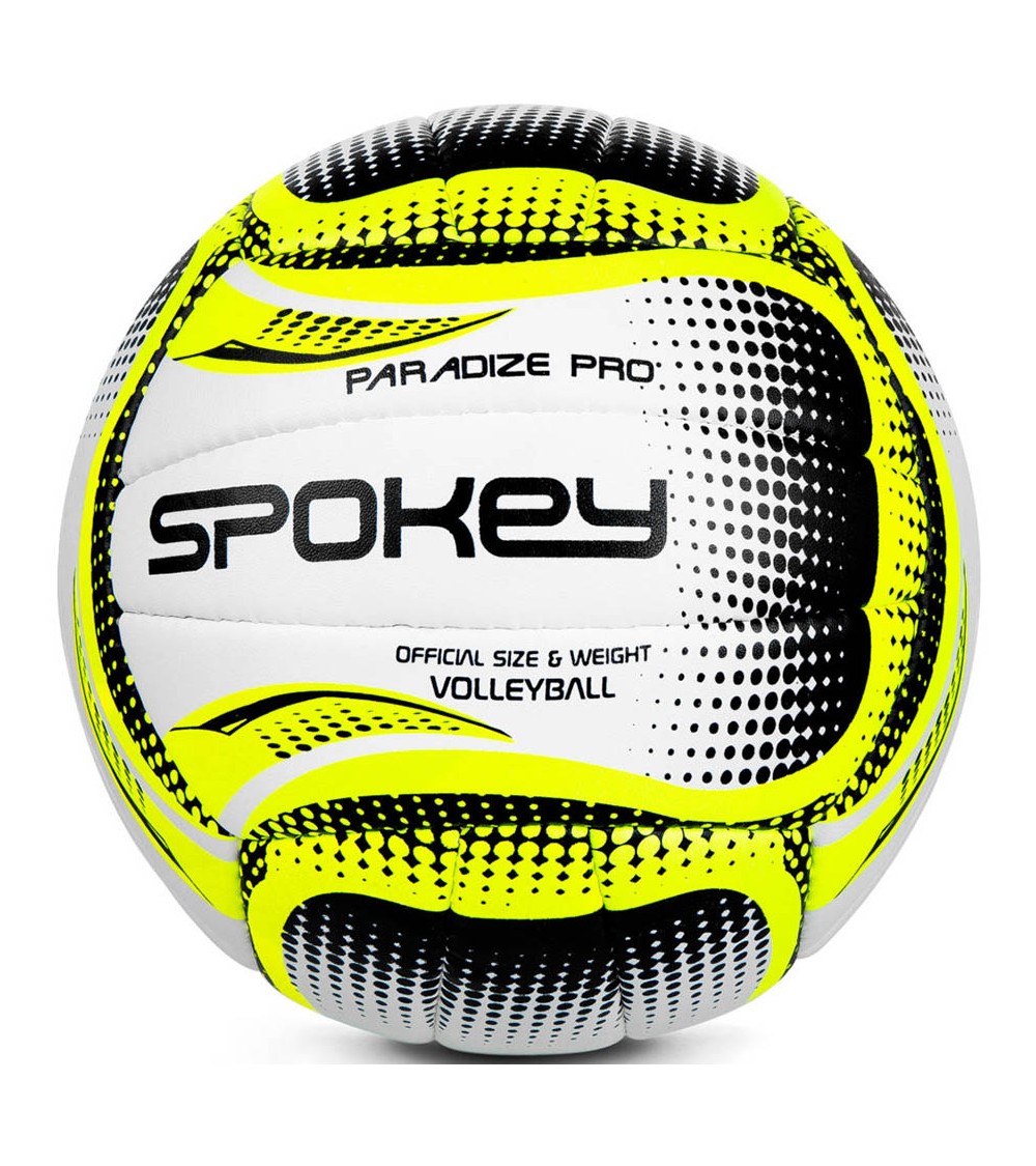 Piłka siatkowa Spokey Paradise Pro biało-czarno-limonkowa 927521