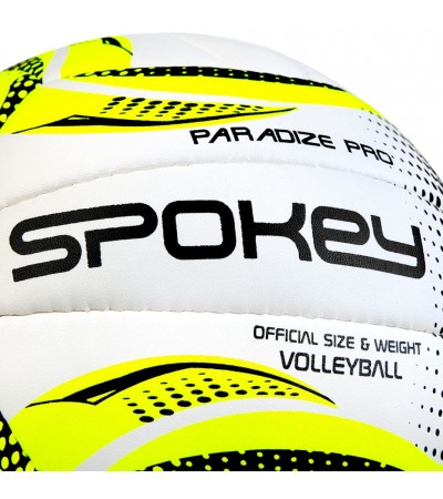 Piłka siatkowa Spokey Paradise Pro biało-czarno-limonkowa 927521