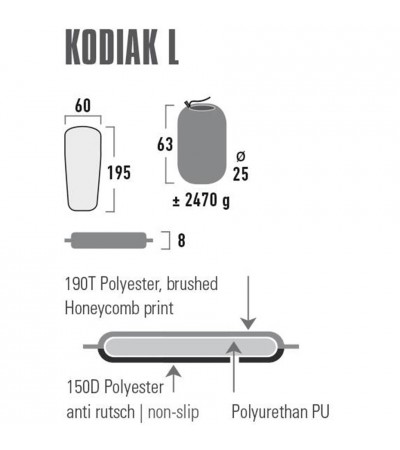 Mata samopompująca High Peak Kodiak L 195x60x8 czarna 41130