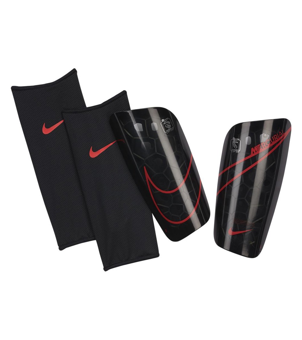 Ochraniacze piłkarskie Nike Merc LT GRD czarno-czerwone SP2120 015