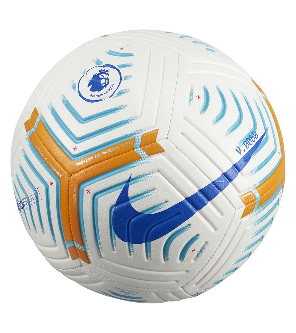 Piłka nożna Nike Strike FA20 biało-niebiesko-pomarańczowa CQ7150 101