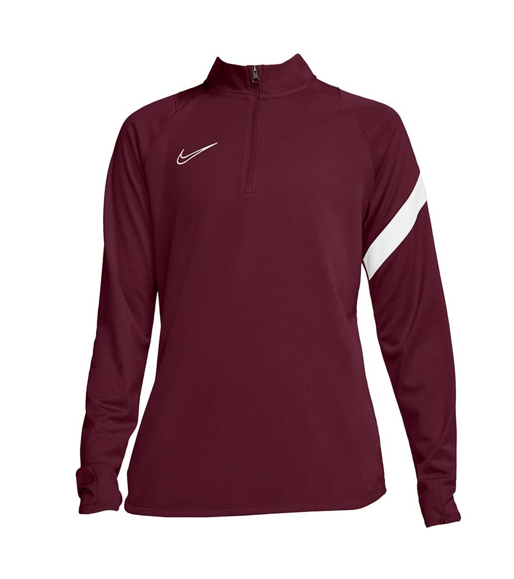 Bluza damska Nike Nk Df Academy Dril Top bordowa BV6930 638