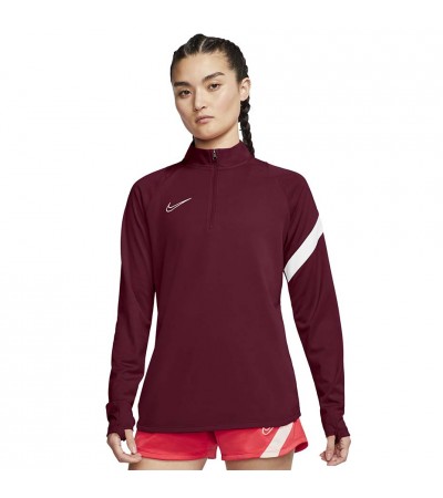 Bluza damska Nike Nk Df Academy Dril Top bordowa BV6930 638