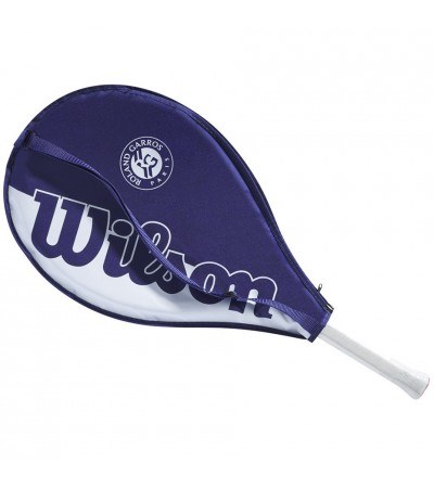 Rakieta do tenisa ziemnego Wilson Roland Garros Elite Comp 26 CVR 26 Junior biało-granatowa WR038910H