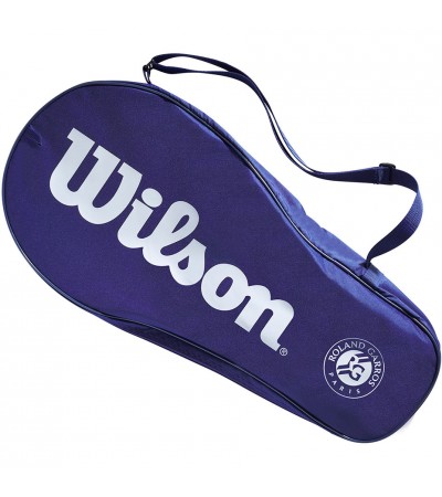 Rakieta do tenisa ziemnego Wilson Roland Garros Elite 25 Kit 25 z pokrowcem biało-granatowo-pomarańczowa WR039010F