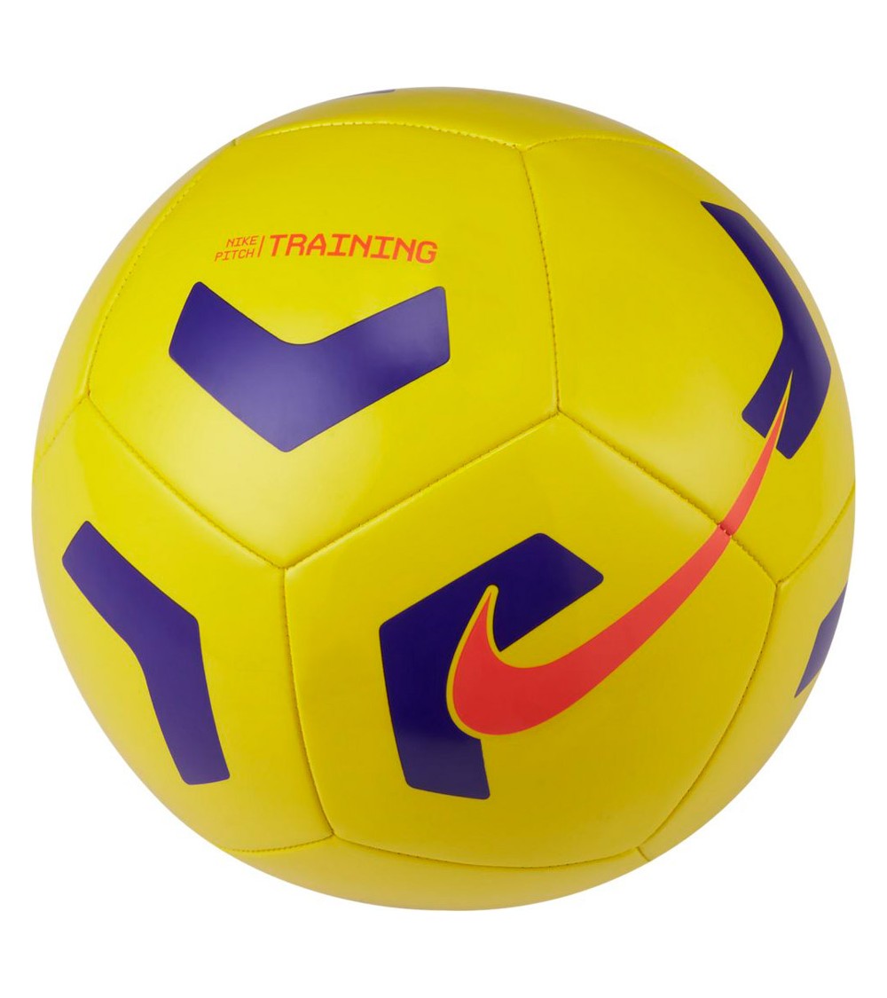 Piłka nożna Nike Pitch Training żółto-fioletowa CU8034 720