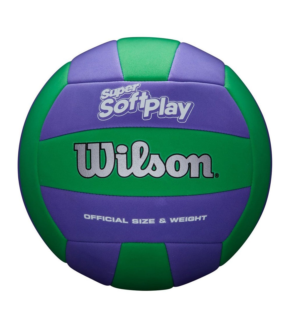 Piłka do siatkówki Wilson Super Soft Play zielono-fioletowa WTH90419XB