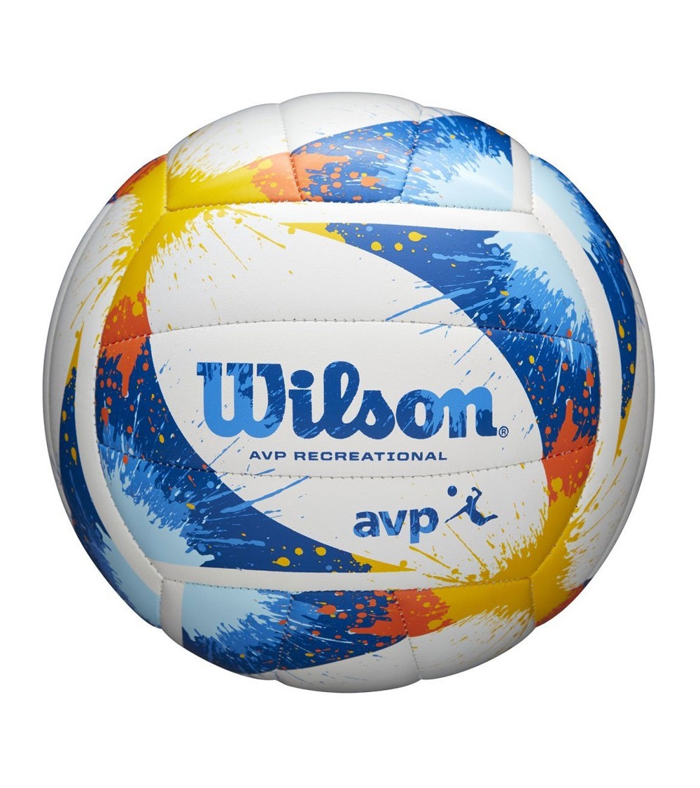 Piłka siatkowa Wilson Avp Splatter biało-niebieska WTH30120XB