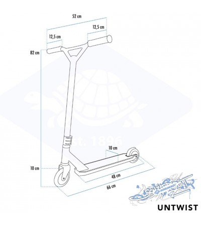 Hulajnoga Schildkrot Untwist Ocean czarno-zielono-niebieska 510462