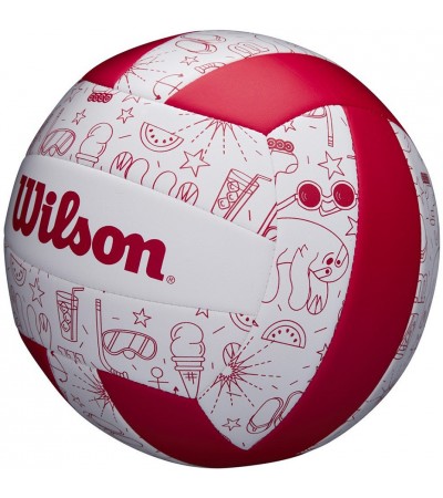 Piłka siatkowa Wilson Seasonal Summer biało-czerwona WTH10320XB