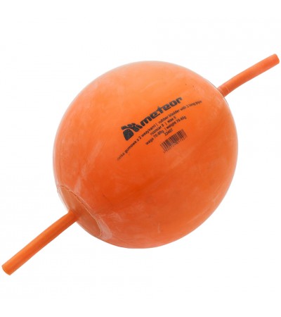 Dętka do piłek z dwoma wężykami 5 70-80 gr Meteor pomarańczowa 23407