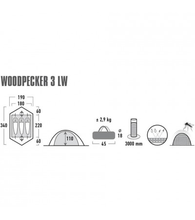 Namiot High Peak Woodpecker 3 LW 10195
