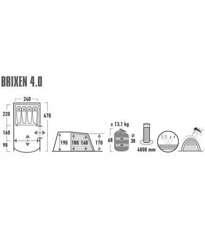Namiot High Peak Brixen 4.0 11815