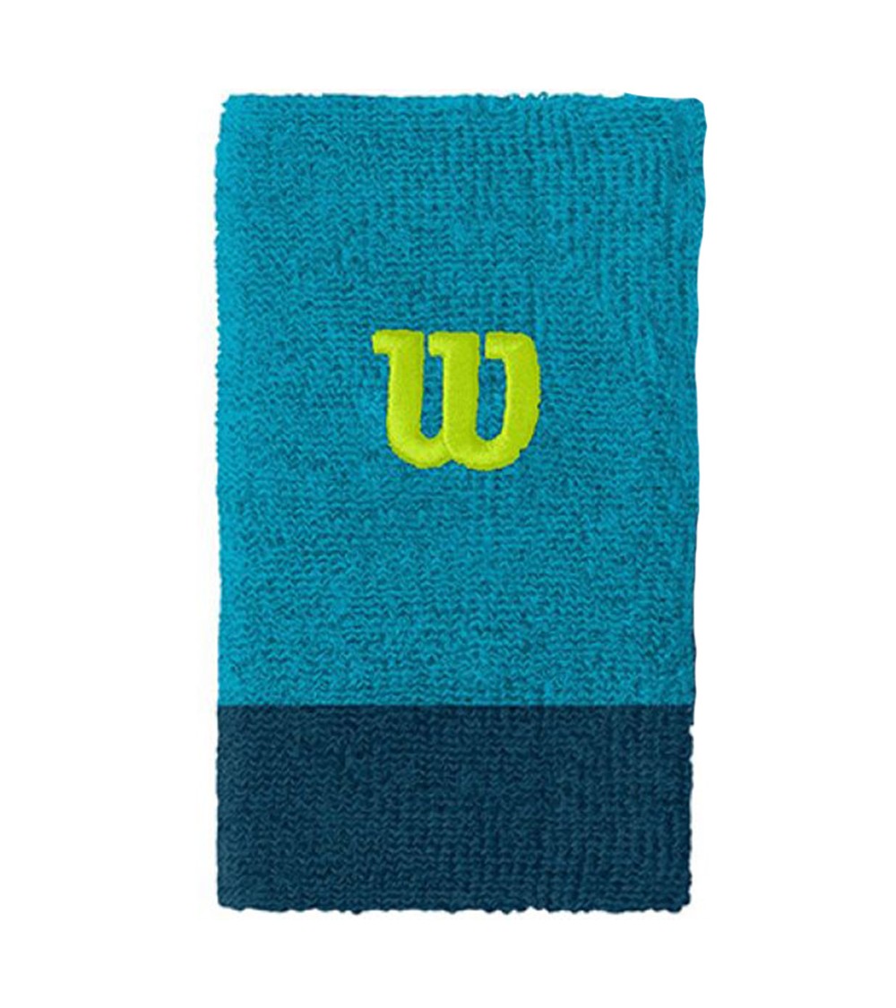 Frotki na rękę Wilson Extra Wide Wristband niebiesko-granatowe WRA733523