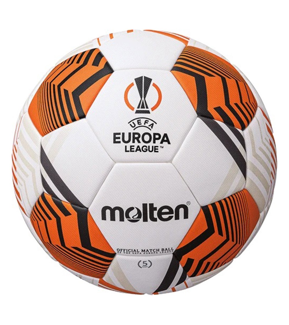 Piłka nożna Molten Official UEFA Europa League Acentec biało-pomarańczowa F5U5000-12