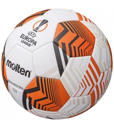 Piłka nożna Molten Official UEFA Europa League Acentec biało-pomarańczowa F5U5000-12