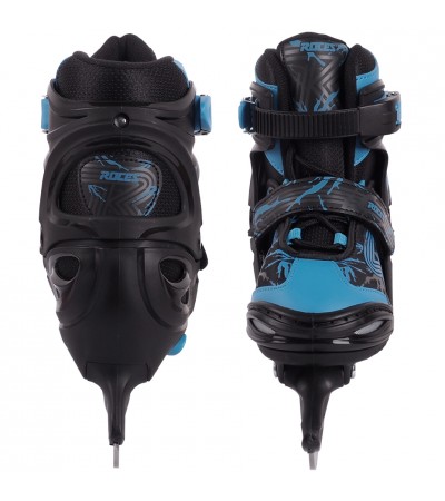 Łyżwy Roces Jokey Ice 3.0 Boy czarno-niebieskie 450707 01