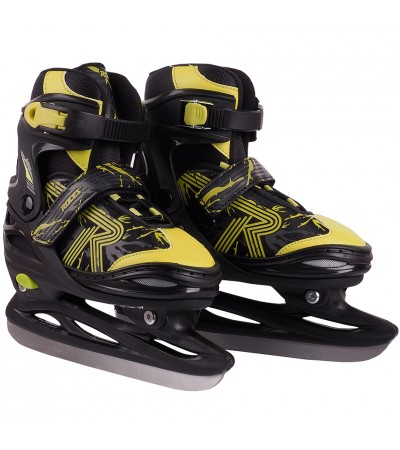 Łyżwy Roces Jokey Ice 3.0 Boy czarno-limonkowe 450707 02