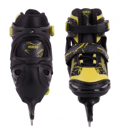 Łyżwy Roces Jokey Ice 3.0 Boy czarno-limonkowe 450707 02