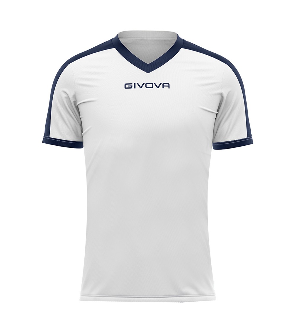 Koszulka Givova Revolution Interlock biało-granatowa MAC04 0304