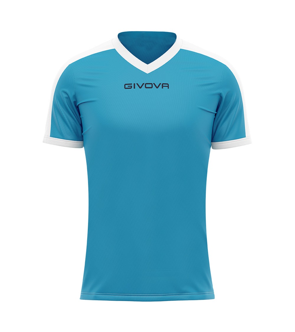 Koszulka Givova Revolution Interlock błękitno-biała MAC04 0503