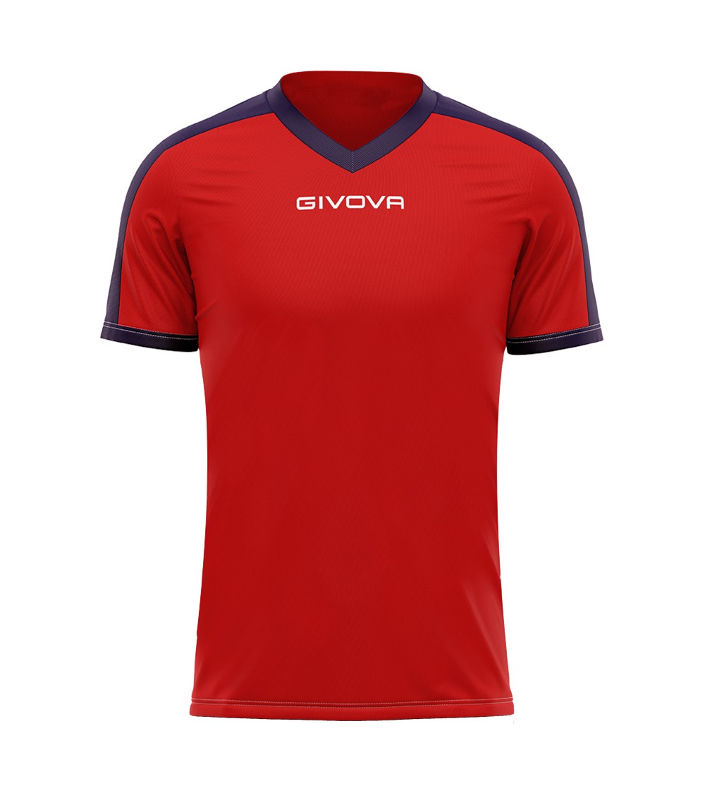 Koszulka Givova Revolution Interlock czerwono-granatowa MAC04 1204
